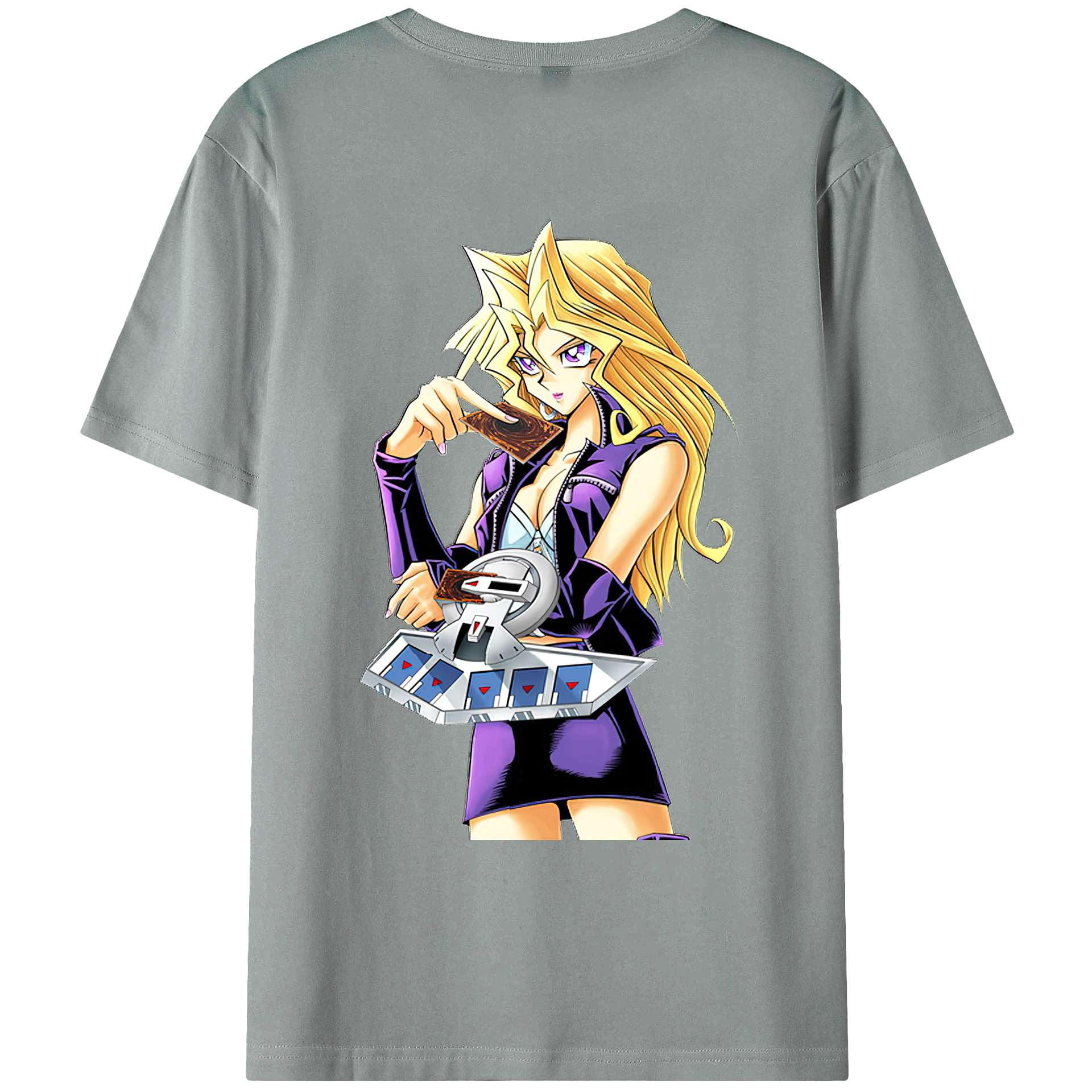 （画像用） 遊☆戯☆王 Yu-Gi-Oh! 綿100％ メンズ半袖Tシャツ（バックプリント） 通気性